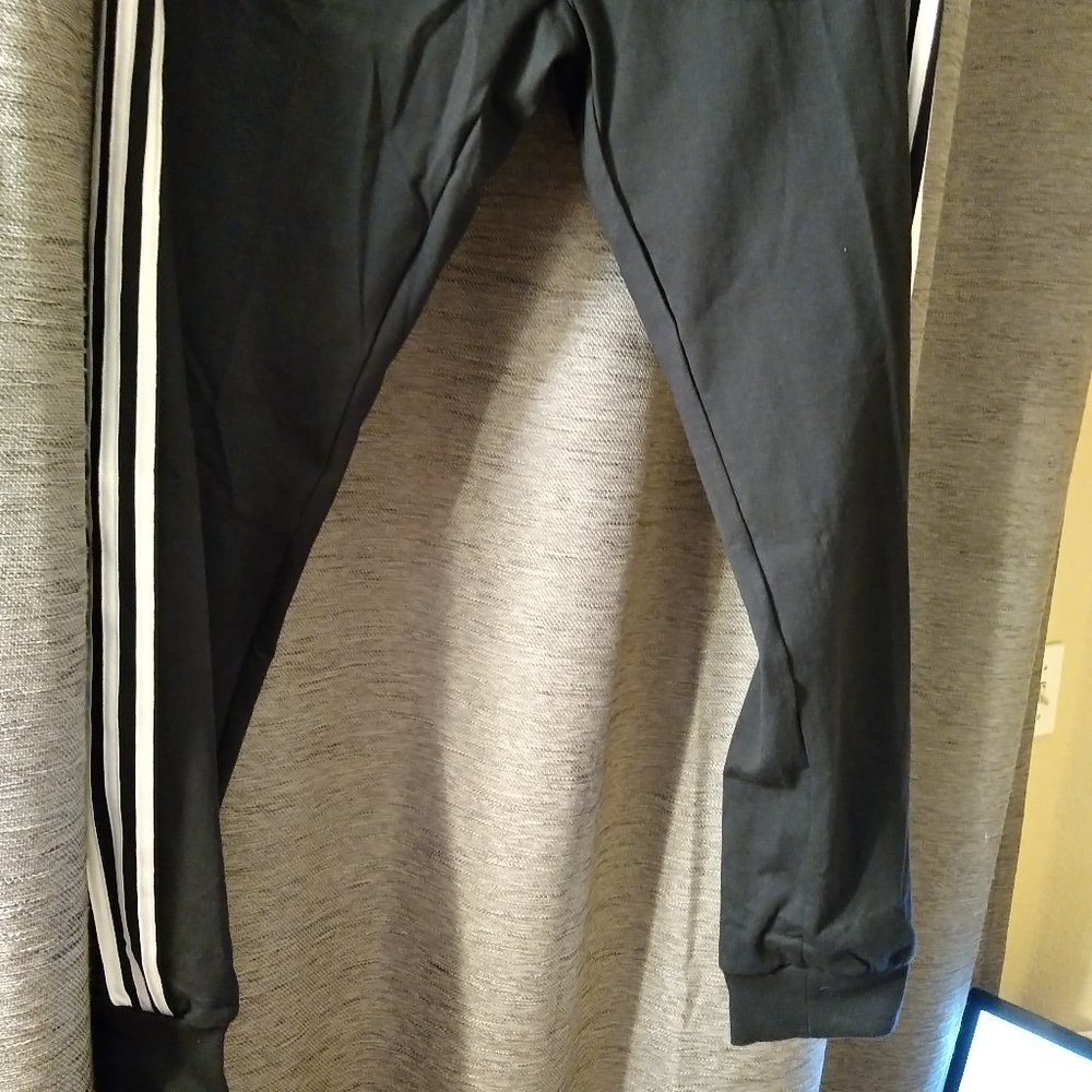 Adidas track pants, tapered leg women's L